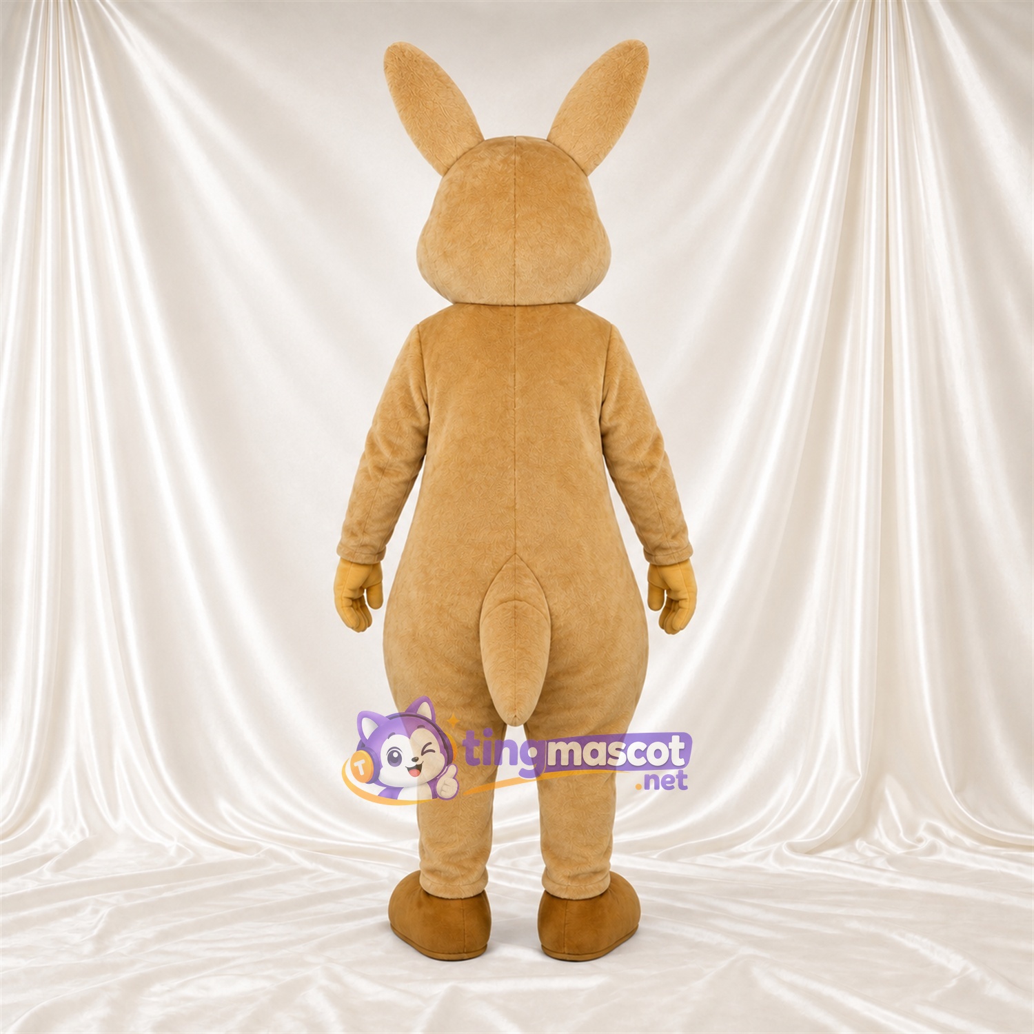 Costume de mascotte Kangourou – brun clair – Poche ventrale Costume de mascotte Kangourou – brun clair – Poche ventrale