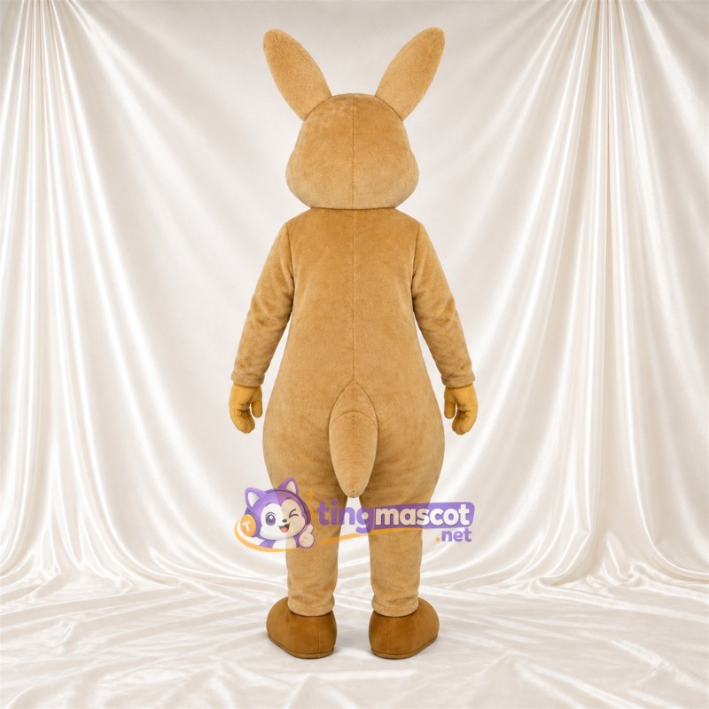 Costume de mascotte Kangourou – brun clair – Poche ventrale Costume de mascotte Kangourou – brun clair – Poche ventrale
