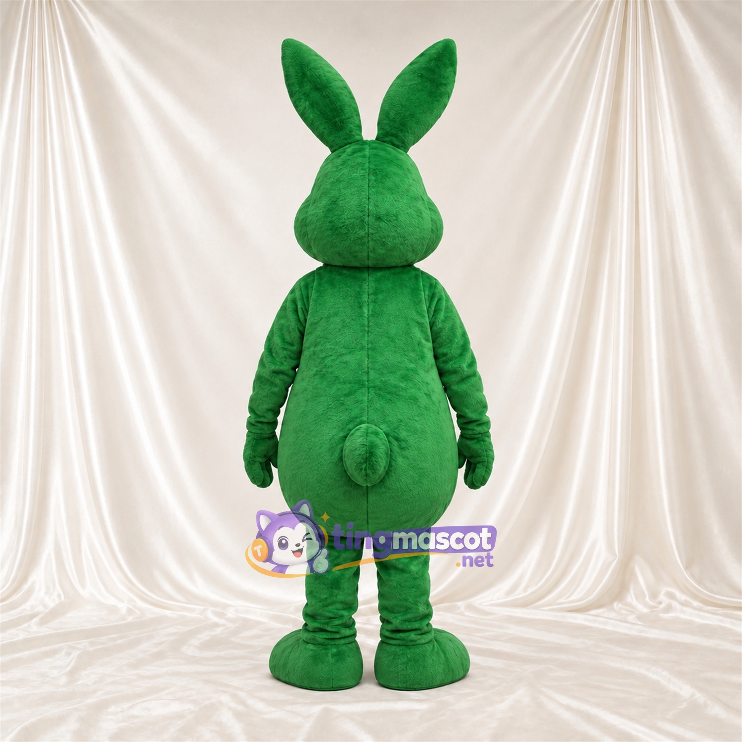 Costume de mascotte Lapin – vert – Nœud papillon (rouge) Costume de mascotte Lapin – vert – Nœud papillon (rouge)
