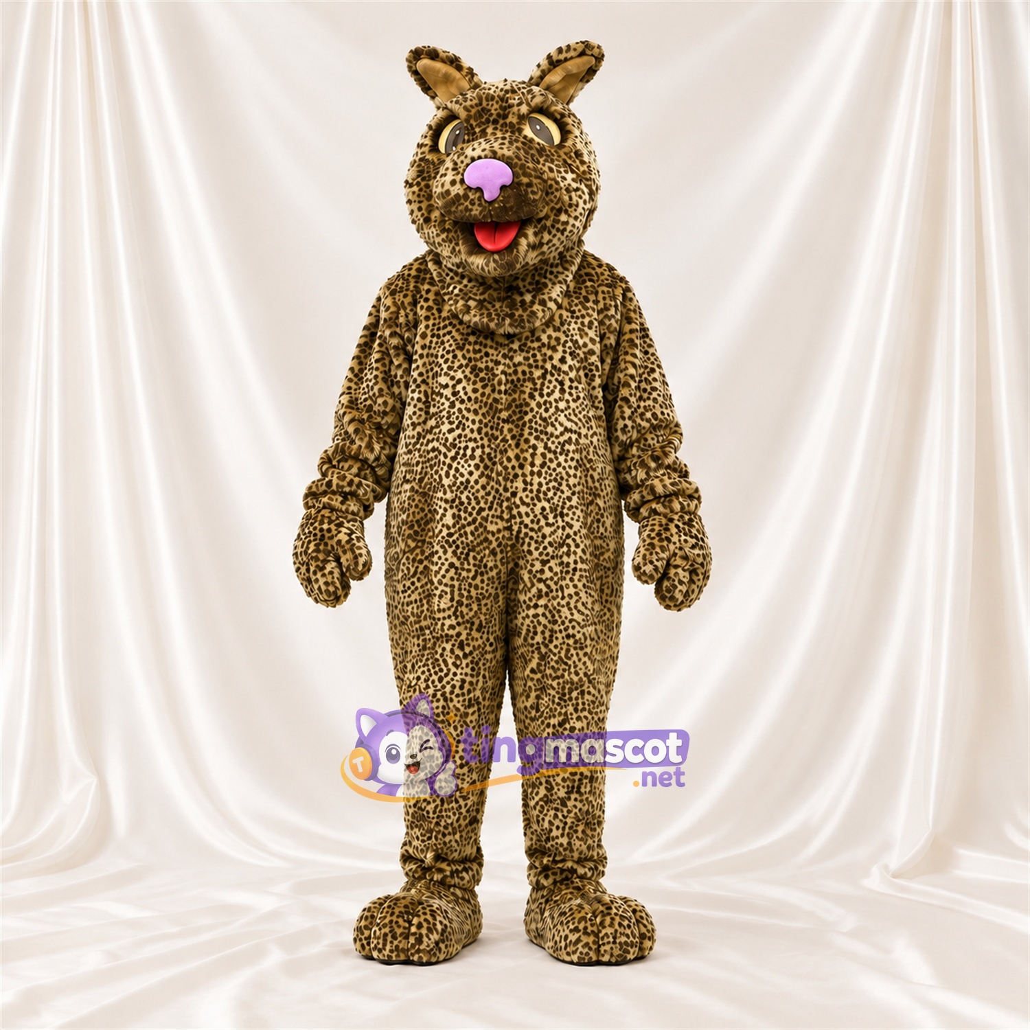 Costume de mascotte Chat sauvage – olive – Manteau Costume de mascotte Chat sauvage – olive – Manteau