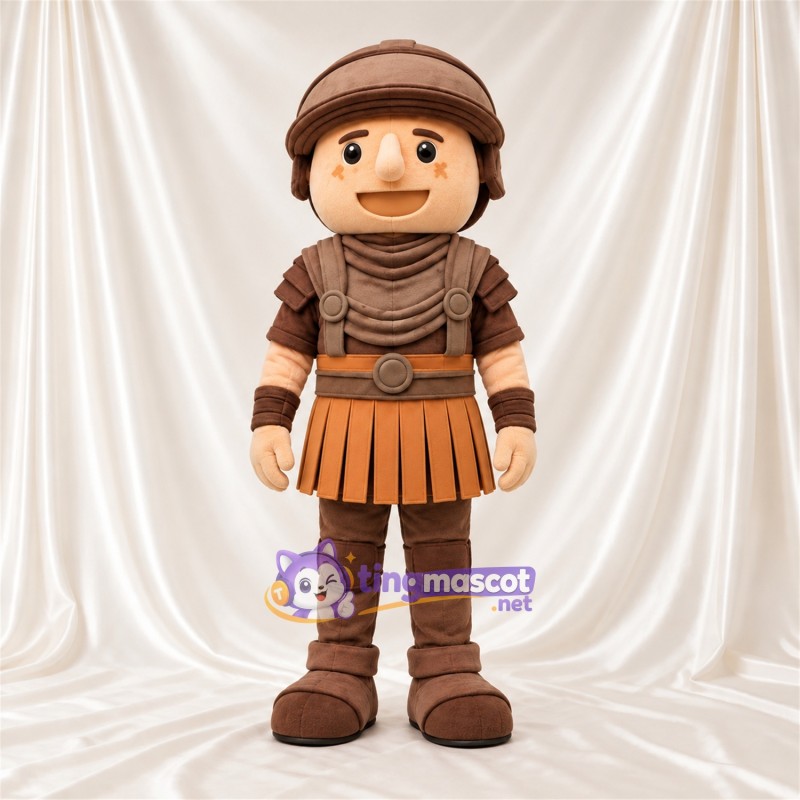 Maskottchenkostüm Römischer Soldat – braun – Rüstung (braun) Maskottchenkostüm Römischer Soldat – braun – Rüstung (braun)