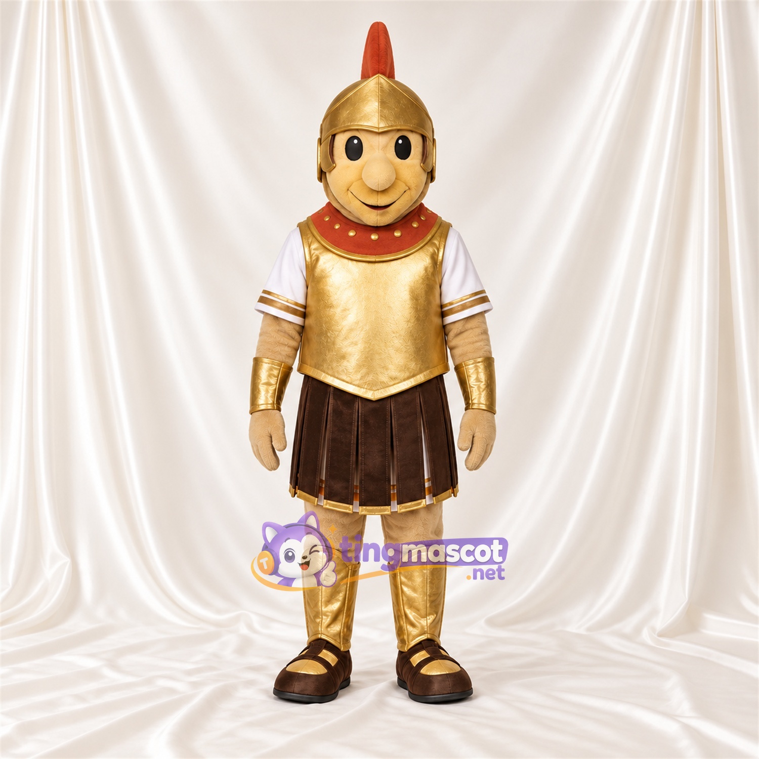 Costume de mascotte Soldat romain – doré – Armure (doré) Costume de mascotte Soldat romain – doré – Armure (doré)