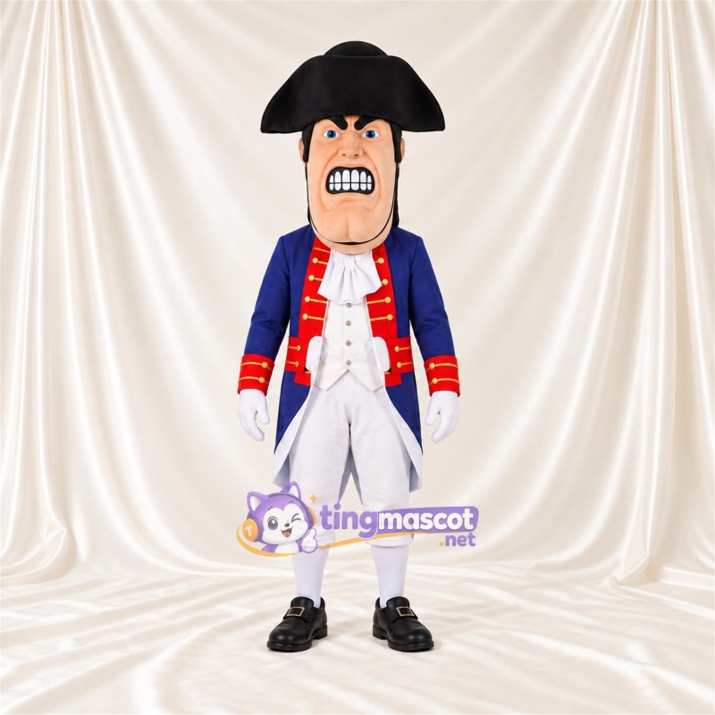Maskottchenkostüm Patriot – blau / weiß / schwarz – Mantel (blau); Hose (weiß) Maskottchenkostüm Patriot – blau / weiß / schwarz – Mantel (blau); Hose (weiß)