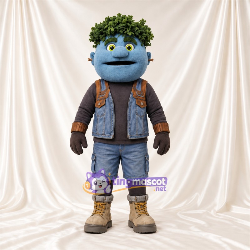 Costume de mascotte Monstre – bleu – Gilet; Short Costume de mascotte Monstre – bleu – Gilet; Short