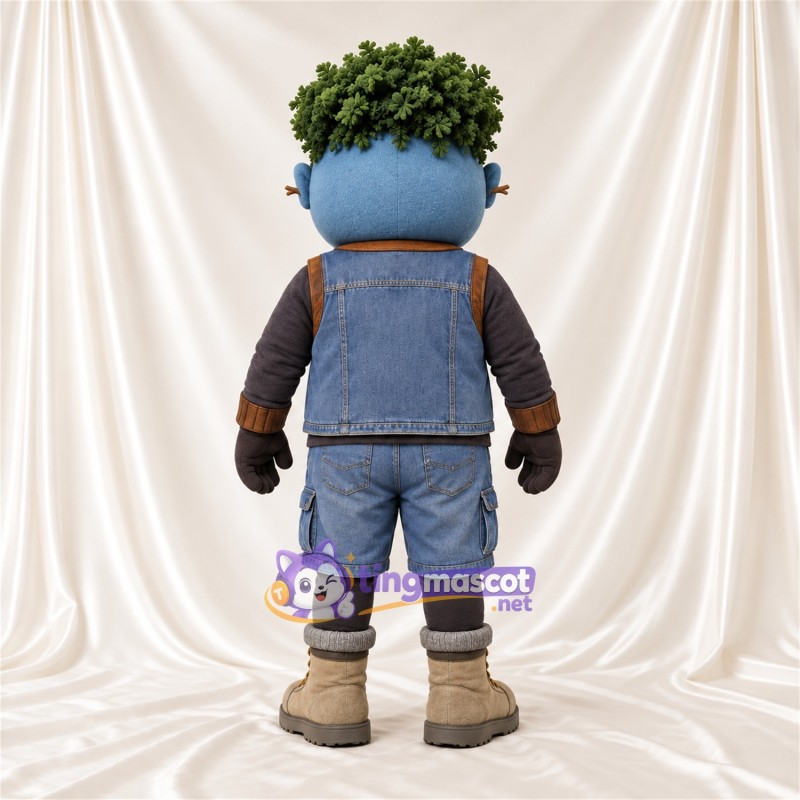 Costume de mascotte Monstre – bleu – Gilet; Short Costume de mascotte Monstre – bleu – Gilet; Short