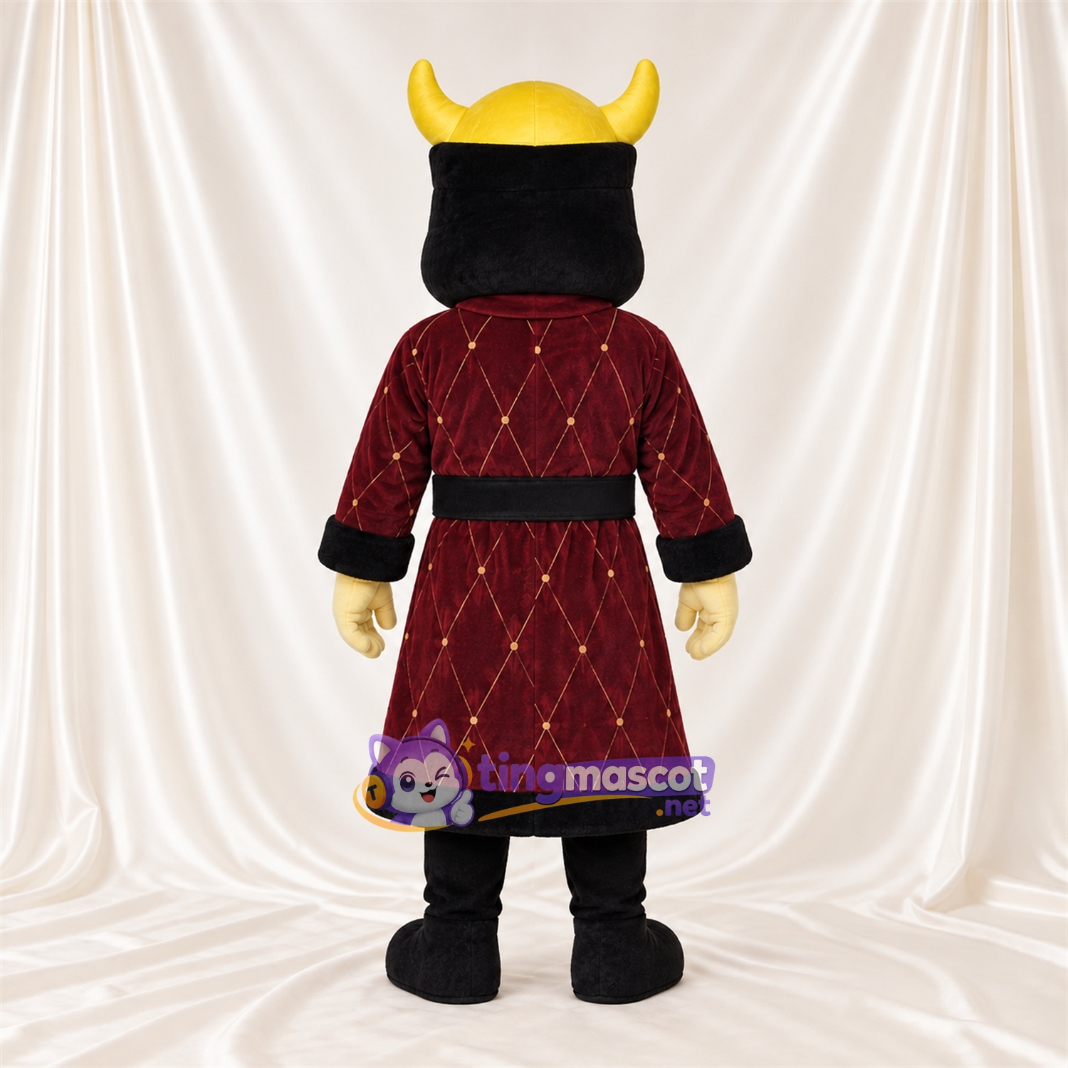 Costume de mascotte Samouraï – rouge / doré – Tunique longue (rouge); Casque (doré) Costume de mascotte Samouraï – rouge / doré – Tunique longue (rouge); Casque (doré)