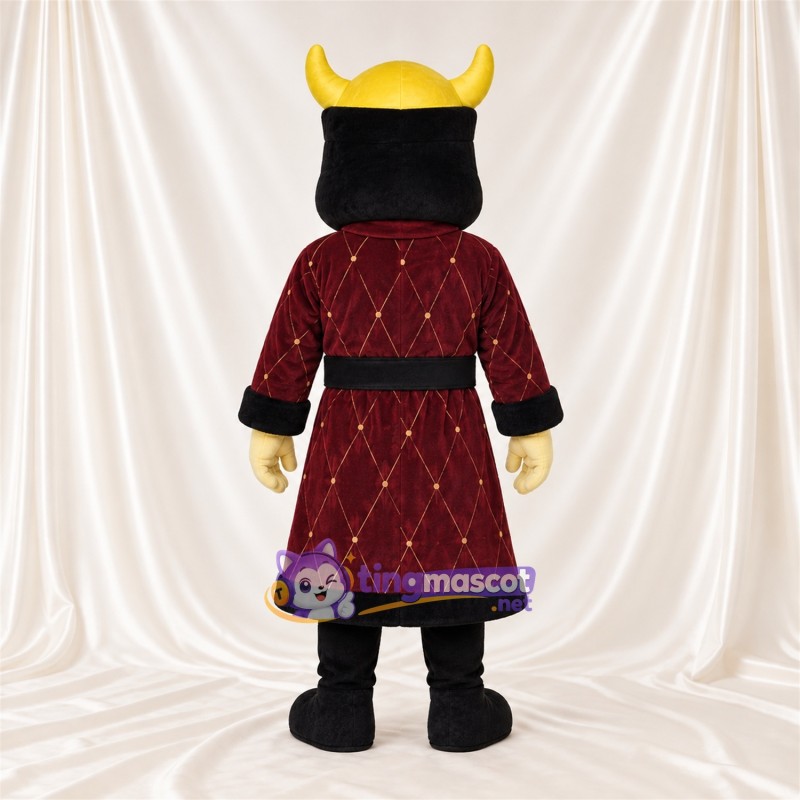 Costume de mascotte Samouraï – rouge / doré – Tunique longue (rouge); Casque (doré) Costume de mascotte Samouraï – rouge / doré – Tunique longue (rouge); Casque (doré)