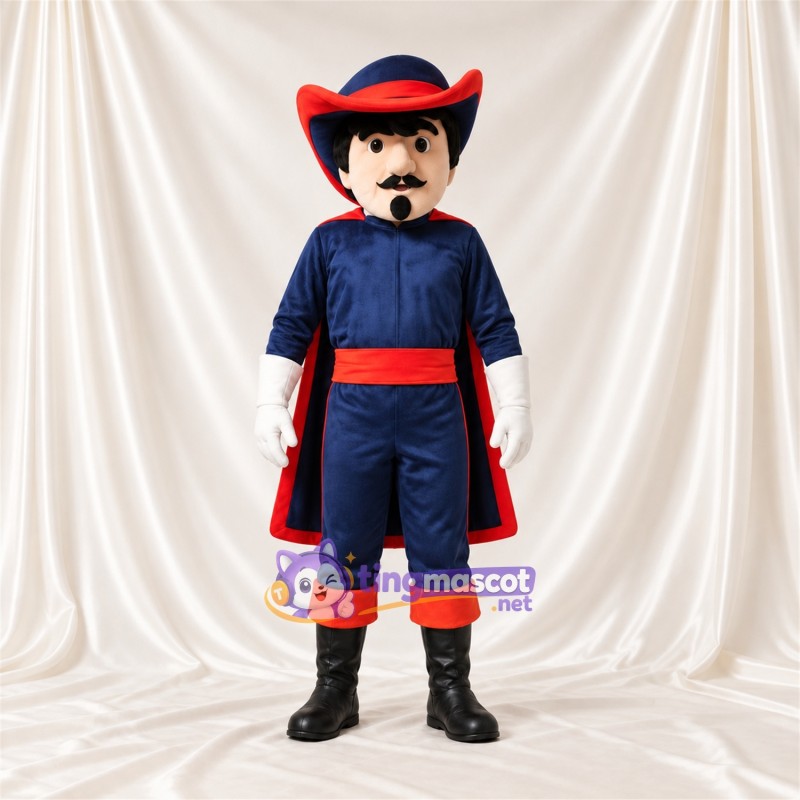 Maskottchenkostüm Pirat – blau / rot – Outfit (blau / rot)