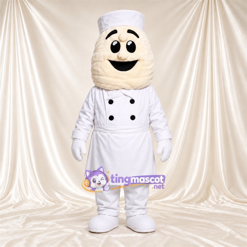 Costume de mascotte Chef cuisinier – blanc – Uniforme Costume de mascotte Chef cuisinier – blanc – Uniforme