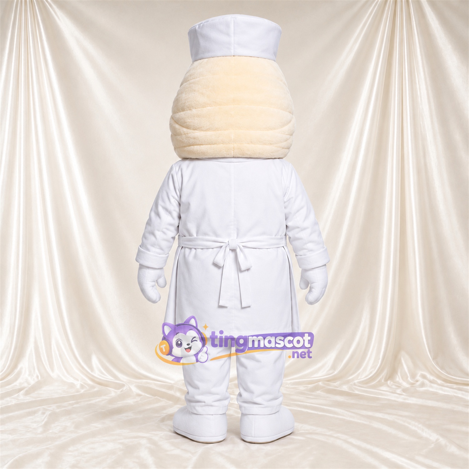 Costume de mascotte Chef cuisinier – blanc – Uniforme Costume de mascotte Chef cuisinier – blanc – Uniforme