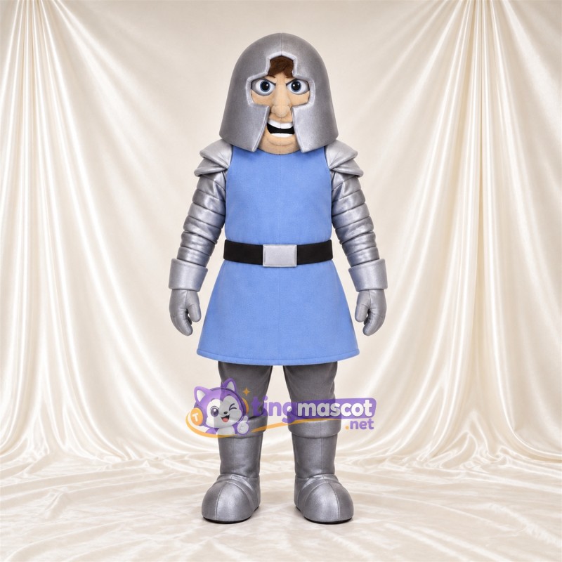 Costume de mascotte Chevalier – argenté / bleu – Armure (argenté); Tunique (bleu) Costume de mascotte Chevalier – argenté / bleu – Armure (argenté); Tunique (bleu)