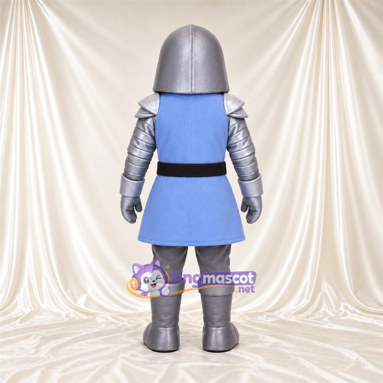 Costume de mascotte Chevalier – argenté / bleu – Armure (argenté); Tunique (bleu) Costume de mascotte Chevalier – argenté / bleu – Armure (argenté); Tunique (bleu)