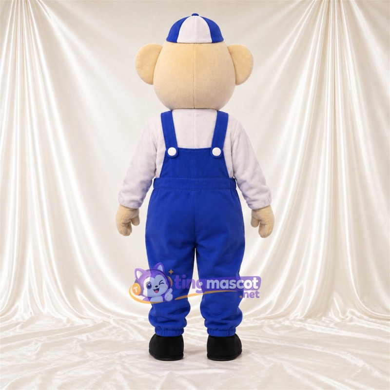 Maskottchenkostüm Bauer – blau – Latzhose (blau) Maskottchenkostüm Bauer – blau – Latzhose (blau)