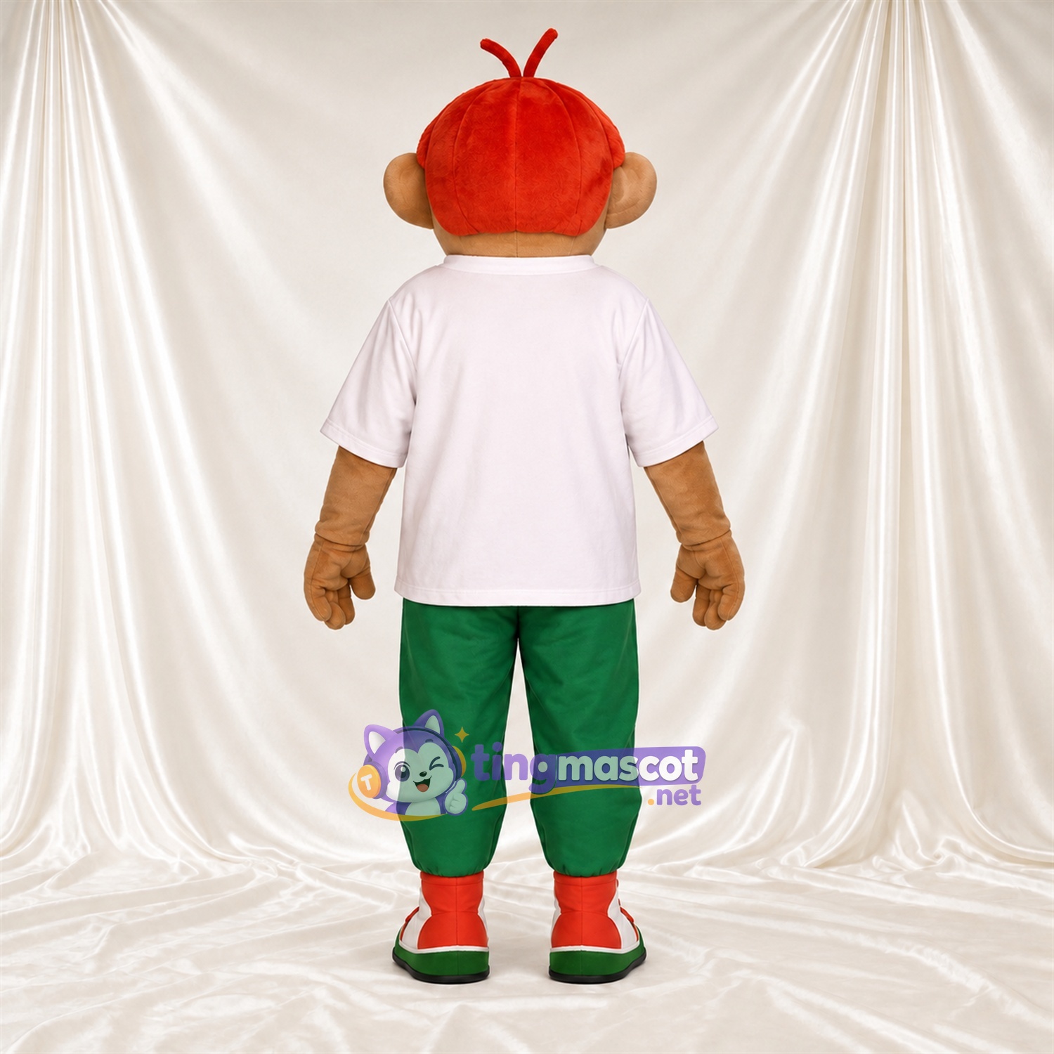 Maskottchenkostüm Comic-Junge – weiß / grün – Hemd (weiß); Hose (grün) Maskottchenkostüm Comic-Junge – weiß / grün – Hemd (weiß); Hose (grün)