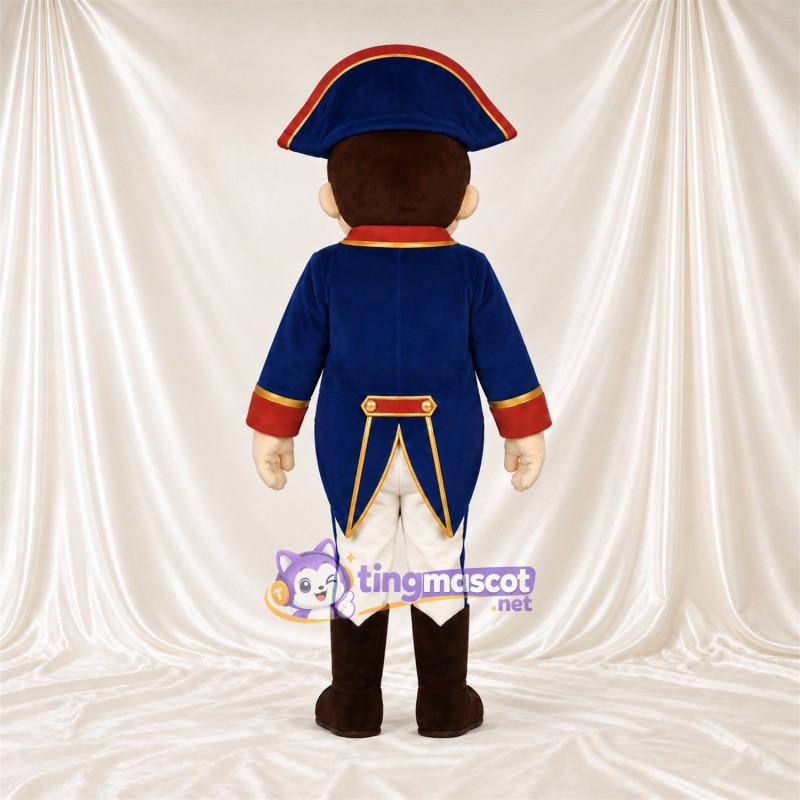 Maskottchenkostüm Patriot – blau / weiß / goldfarben – Mantel (blau); Hose (weiß) Maskottchenkostüm Patriot – blau / weiß / goldfarben – Mantel (blau); Hose (weiß)