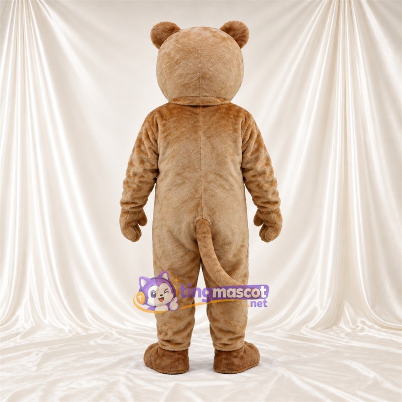 Costume de mascotte Chat – brun clair – Yeux (bleu); Grandes incisives Costume de mascotte Chat – brun clair – Yeux (bleu); Grandes incisives