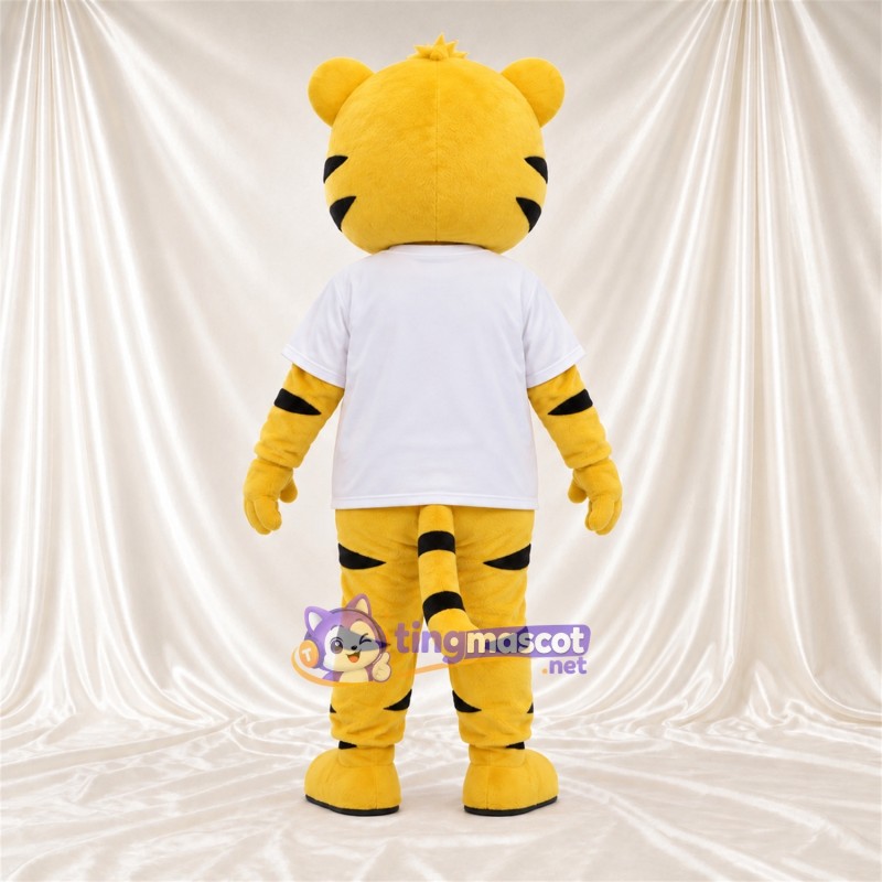 Costume de mascotte Tigre – jaune – T-shirt (blanc) Costume de mascotte Tigre – jaune – T-shirt (blanc)