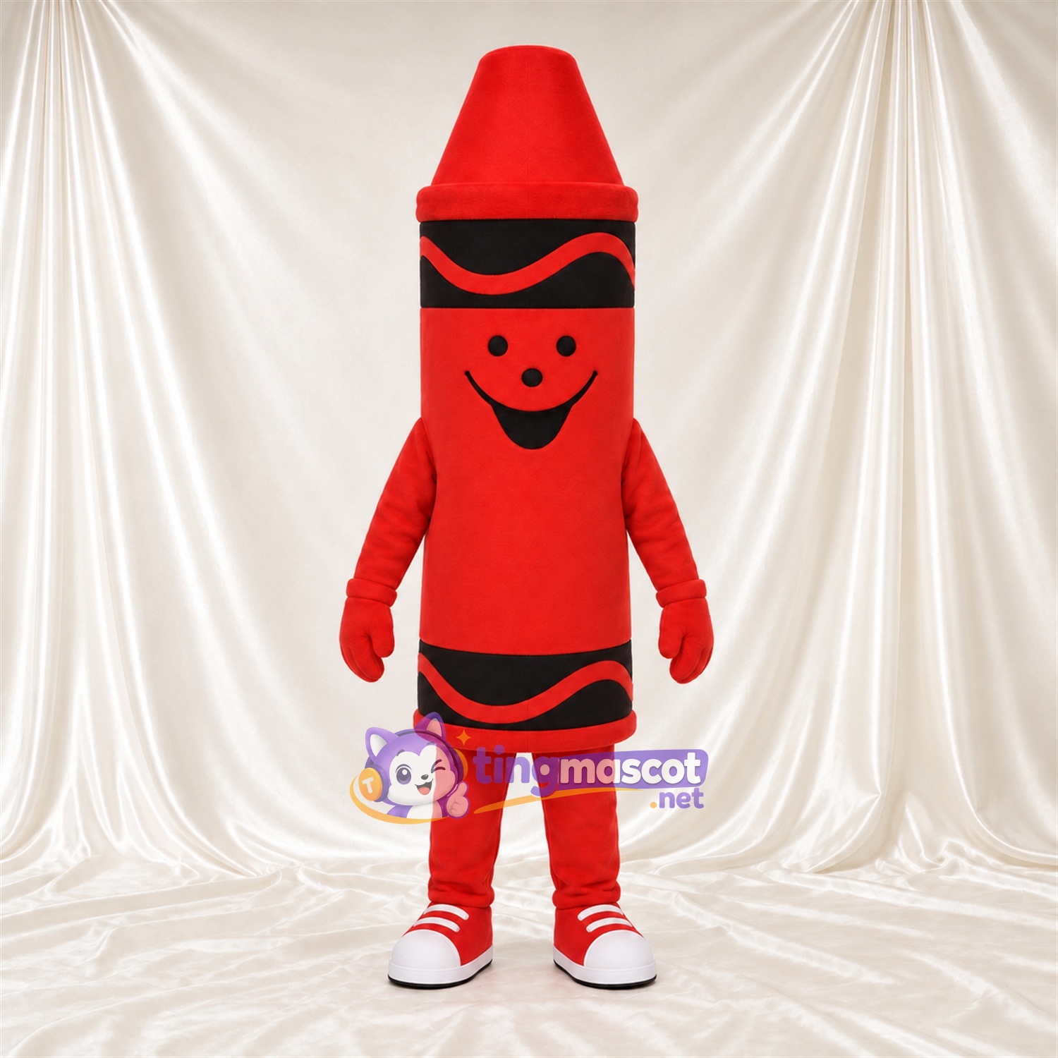 Costume de mascotte Crayon de cire – rouge Costume de mascotte Crayon de cire – rouge