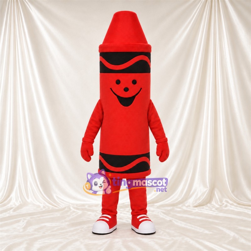 Costume de mascotte Crayon de cire – rouge Costume de mascotte Crayon de cire – rouge