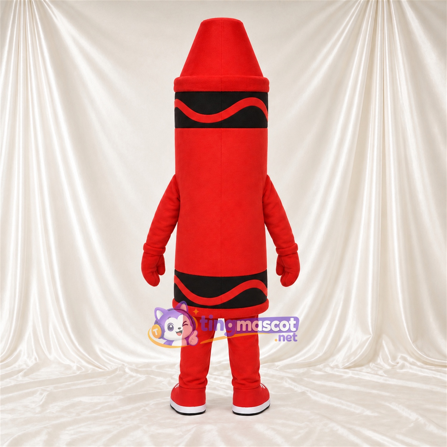Costume de mascotte Crayon de cire – rouge Costume de mascotte Crayon de cire – rouge