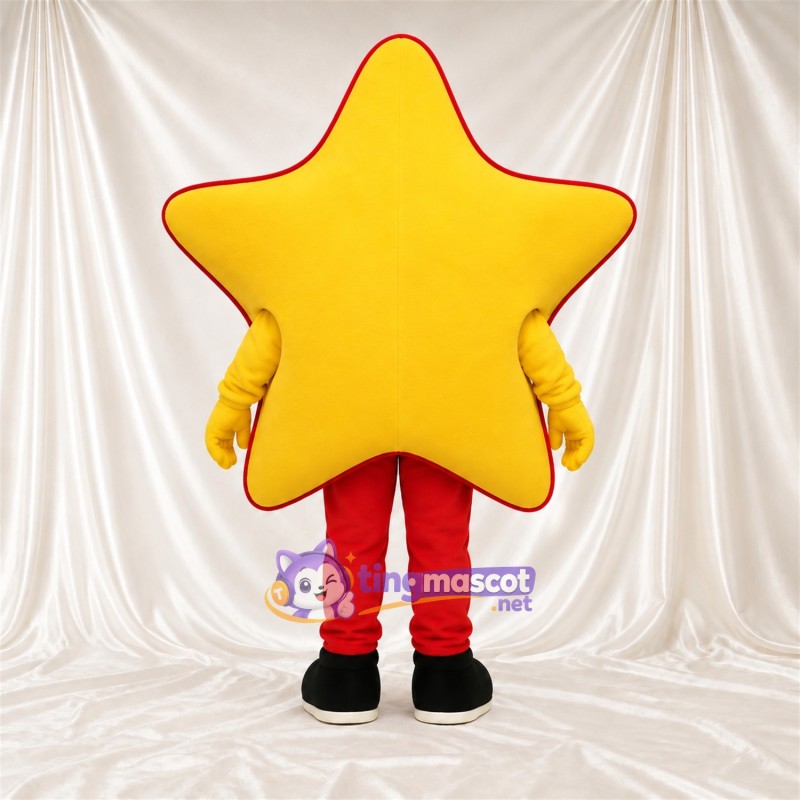 Costume de mascotte Étoile – jaune – Pantalon (rouge); Pieds (noir) Costume de mascotte Étoile – jaune – Pantalon (rouge); Pieds (noir)