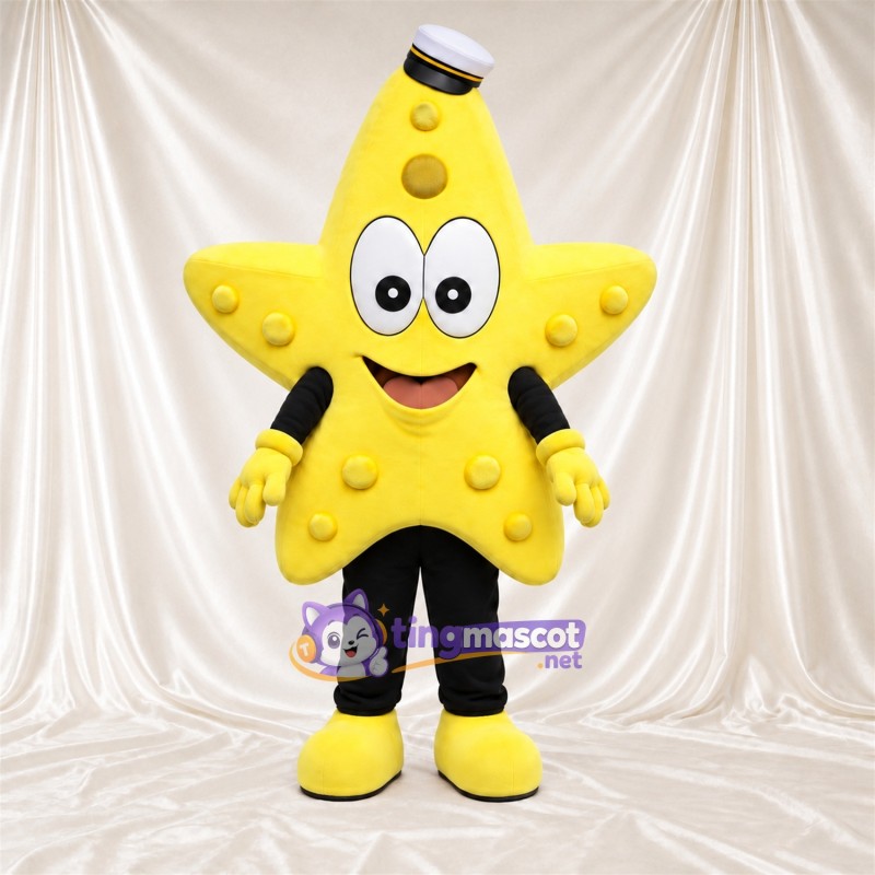 Costume de mascotte Étoile – jaune – Casquette Costume de mascotte Étoile – jaune – Casquette