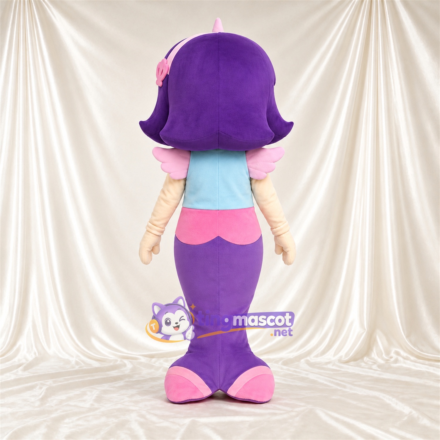 Mermaid Mascot Costume - Purple Tail and Hair Mermaid Mascot Costume - Purple Tail and Hair