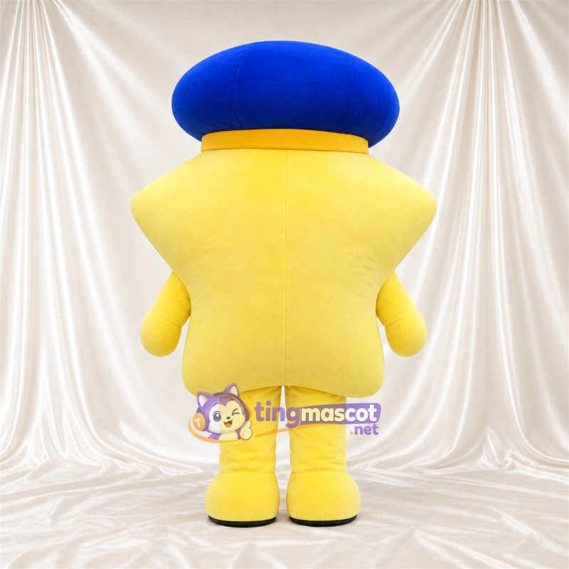 Costume de mascotte Étoile – jaune – Casquette (bleu) Costume de mascotte Étoile – jaune – Casquette (bleu)