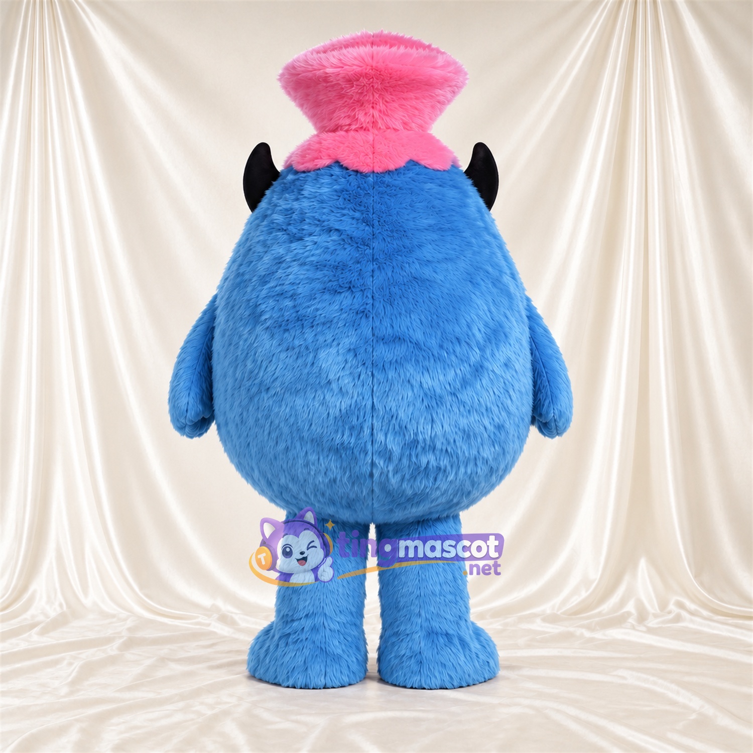 Costume de mascotte Monstre – bleu – Haut-de-forme (rose) Costume de mascotte Monstre – bleu – Haut-de-forme (rose)