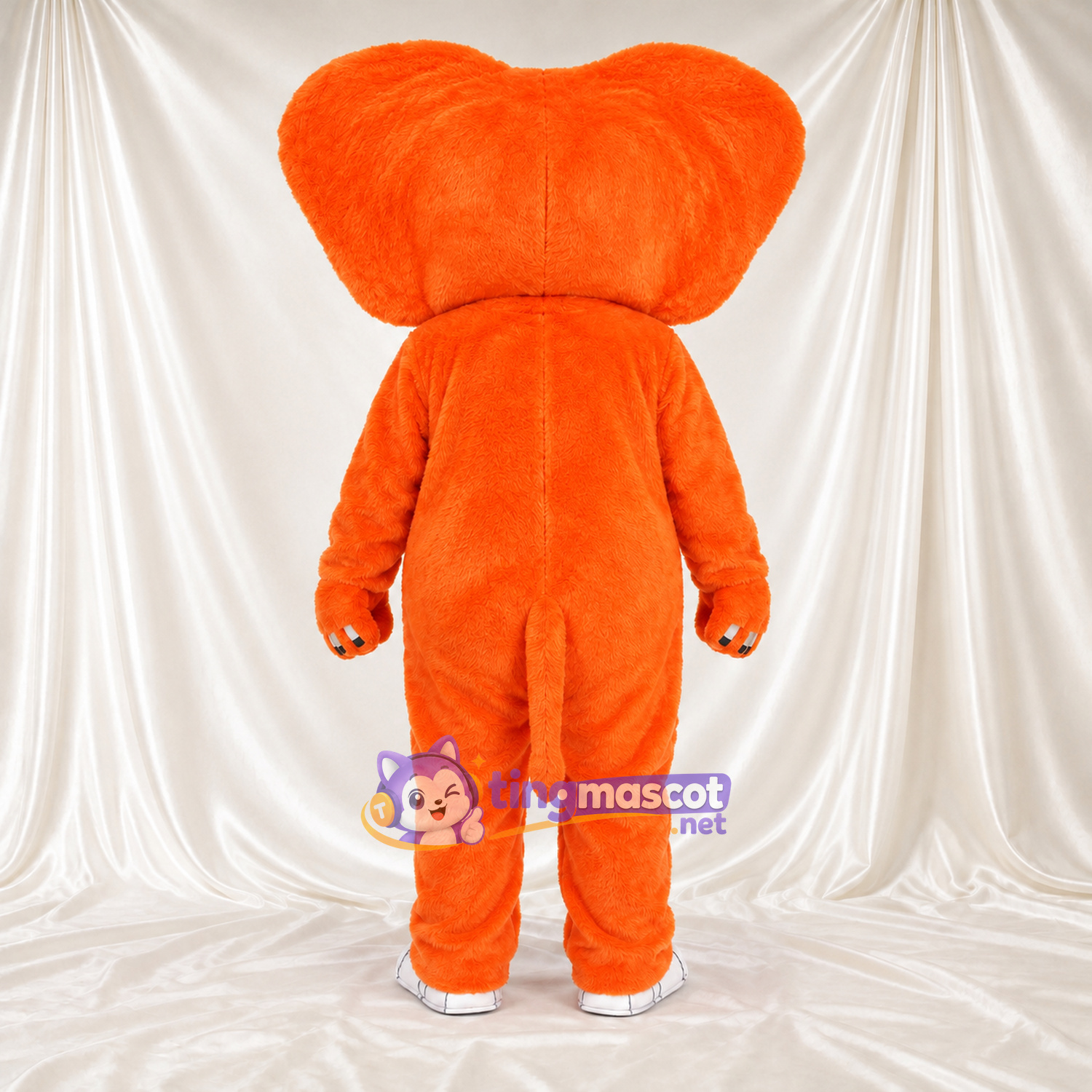 Costume de mascotte Monstre – orange – Sourcils inclinés; Tête Costume de mascotte Monstre – orange – Sourcils inclinés; Tête