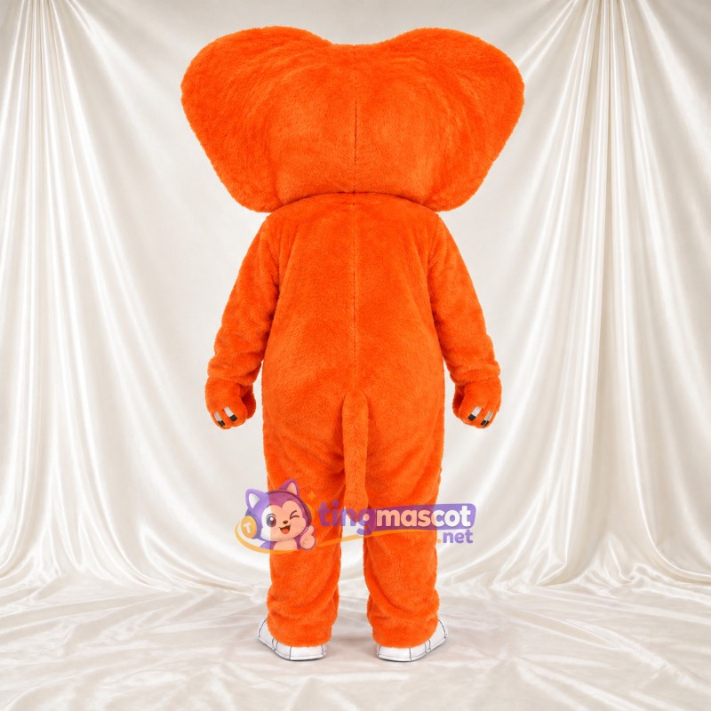 Costume de mascotte Monstre – orange – Sourcils inclinés; Tête Costume de mascotte Monstre – orange – Sourcils inclinés; Tête