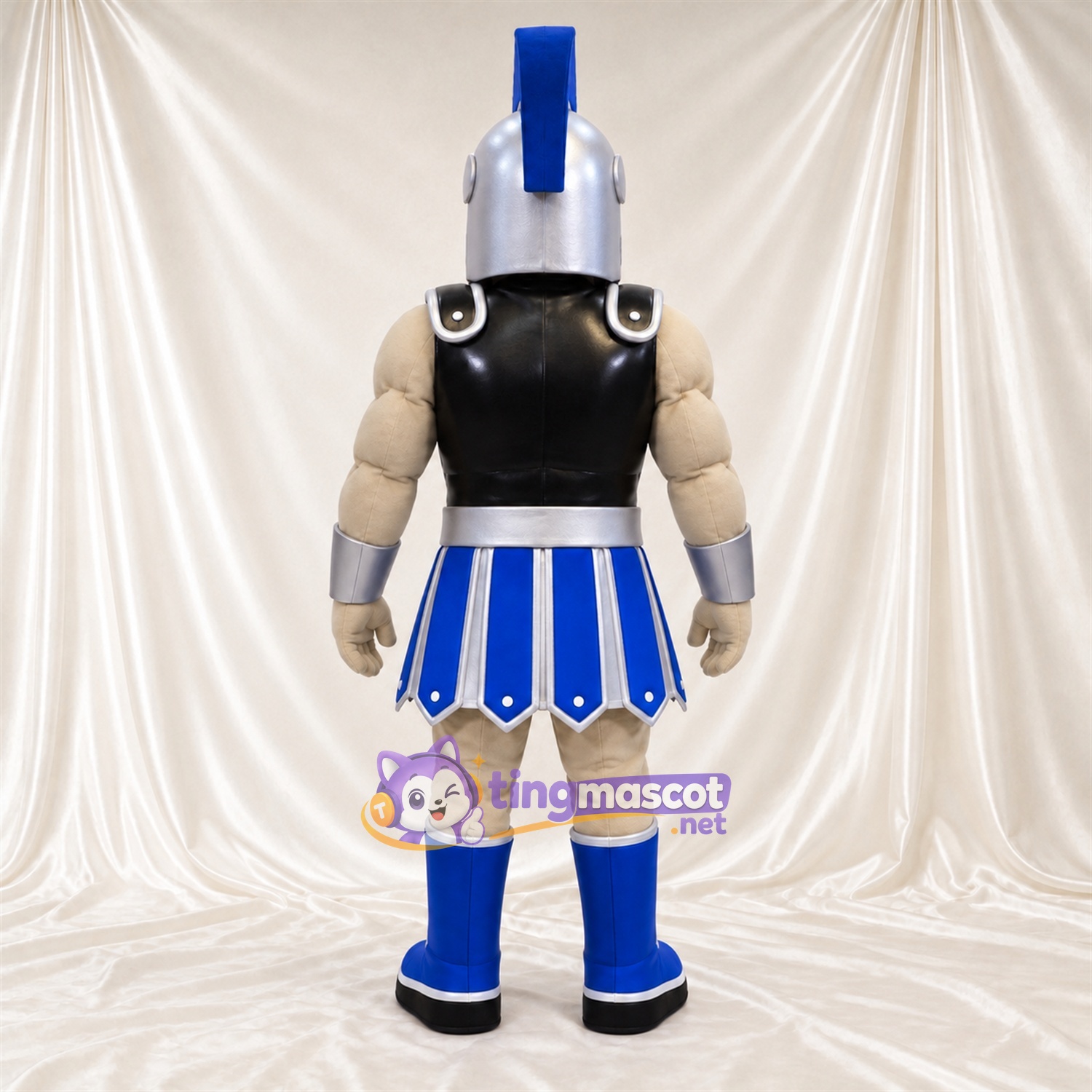 Costume de mascotte Chevalier – noir / bleu – Armure (noir); Jupe (bleu) Costume de mascotte Chevalier – noir / bleu – Armure (noir); Jupe (bleu)