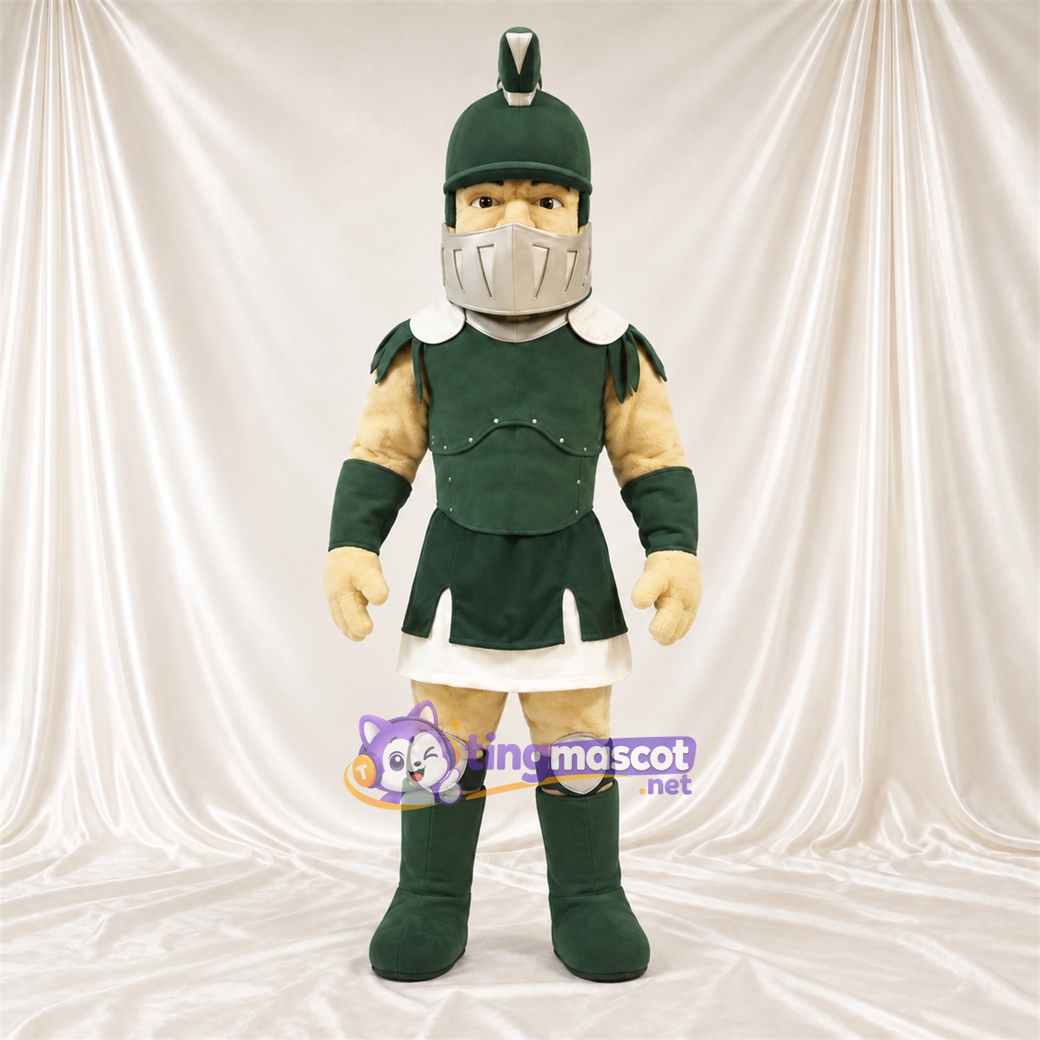 Roman Soldier Mascot Costume - Green Armor Roman Soldier Mascot Costume - Green Armor