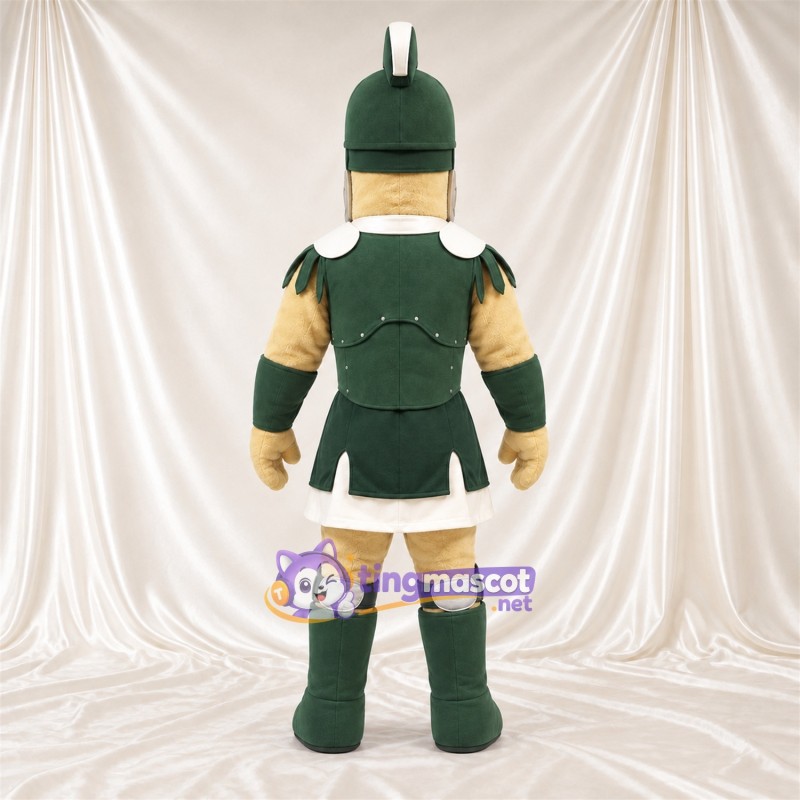 Roman Soldier Mascot Costume - Green Armor Roman Soldier Mascot Costume - Green Armor