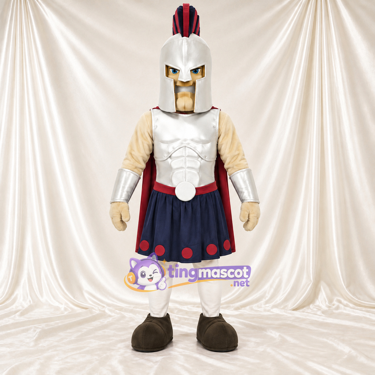 Costume de mascotte Soldat romain – argenté – Armure (argenté) Costume de mascotte Soldat romain – argenté – Armure (argenté)