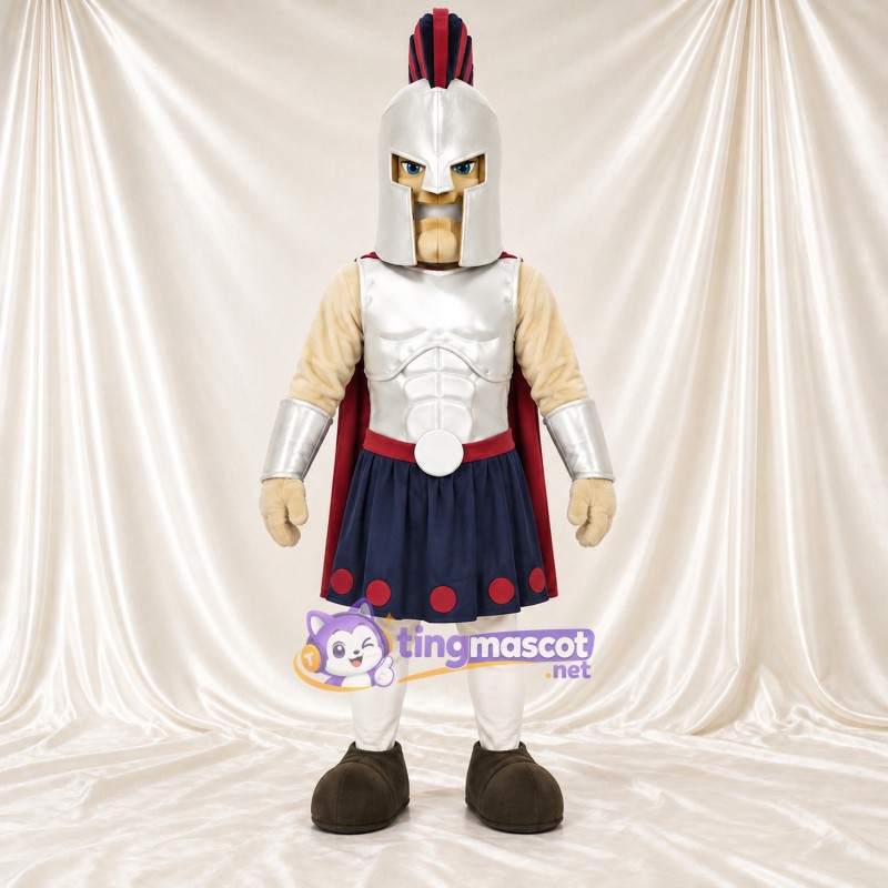 Costume de mascotte Soldat romain – argenté – Armure (argenté) Costume de mascotte Soldat romain – argenté – Armure (argenté)