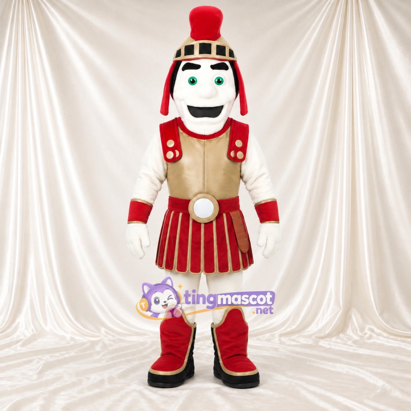 Costume de mascotte Soldat romain – rouge / doré – Armure (rouge / doré) Costume de mascotte Soldat romain – rouge / doré – Armure (rouge / doré)