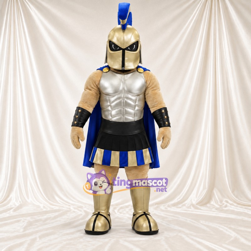 Costume de mascotte Chevalier – doré / bleu – Armure (doré); Jupe (bleu) Costume de mascotte Chevalier – doré / bleu – Armure (doré); Jupe (bleu)