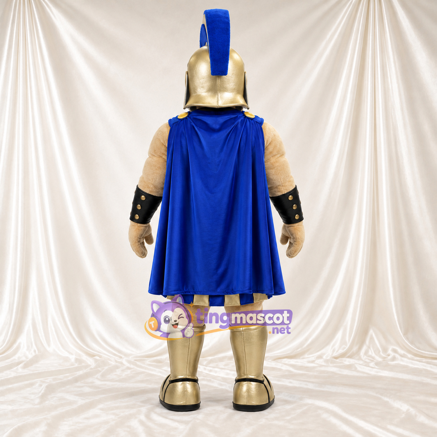 Costume de mascotte Chevalier – doré / bleu – Armure (doré); Jupe (bleu) Costume de mascotte Chevalier – doré / bleu – Armure (doré); Jupe (bleu)