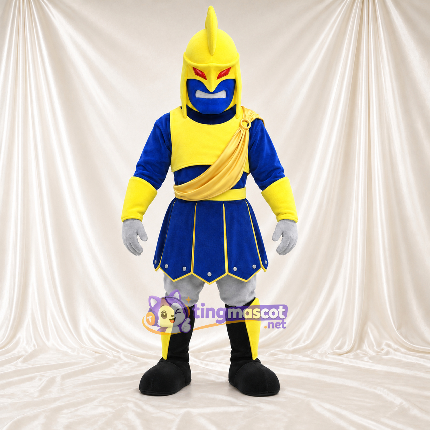 Costume de mascotte Chevalier – bleu / jaune – Armure (bleu / jaune) Costume de mascotte Chevalier – bleu / jaune – Armure (bleu / jaune)
