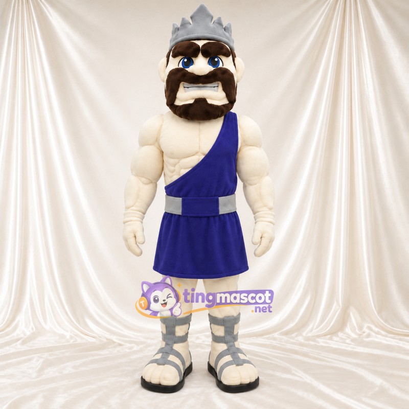 Costume de mascotte Dieu grec – blanc / violet – Tenue (blanc); Écharpe en bandoulière (violet) Costume de mascotte Dieu grec – blanc / violet – Tenue (blanc); Écharpe en bandoulière (violet)