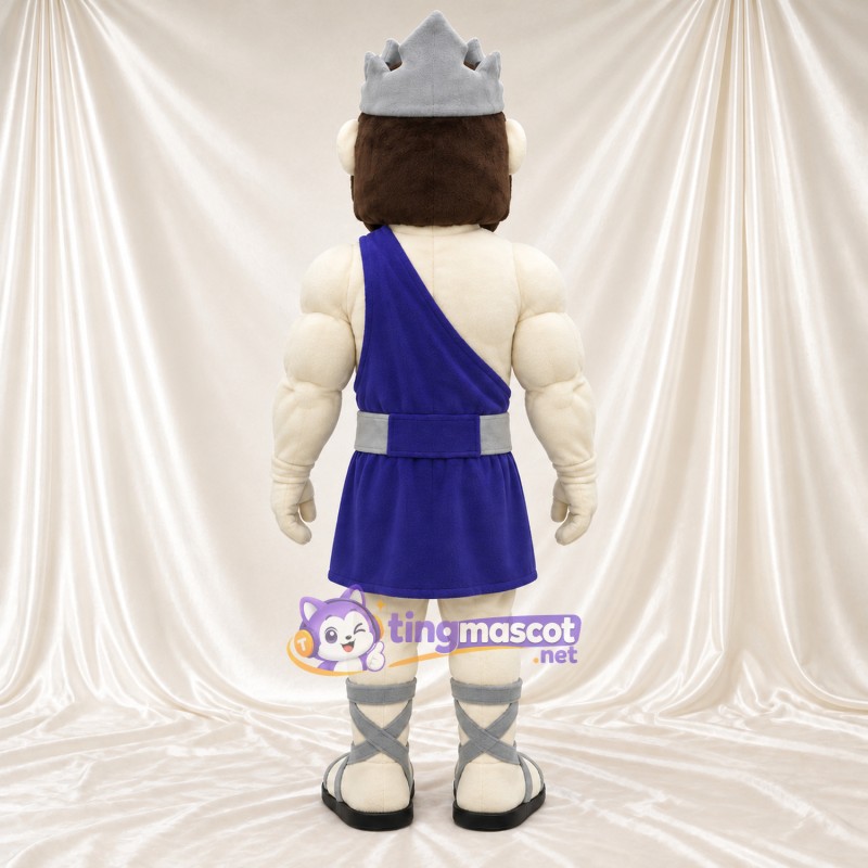 Costume de mascotte Dieu grec – blanc / violet – Tenue (blanc); Écharpe en bandoulière (violet) Costume de mascotte Dieu grec – blanc / violet – Tenue (blanc); Écharpe en bandoulière (violet)