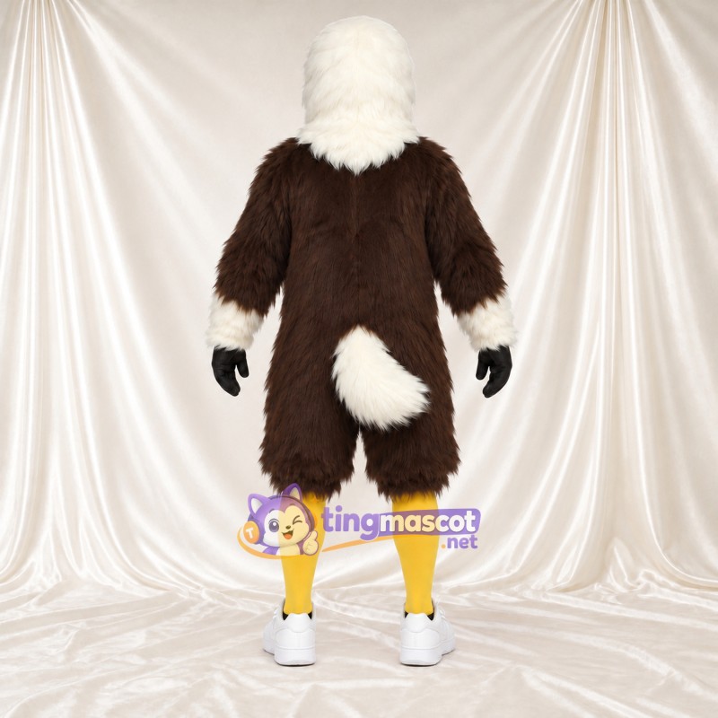 Costume de mascotte Aigle – marron – Tête (blanc); Bouts des orteils (blanc) Costume de mascotte Aigle – marron – Tête (blanc); Bouts des orteils (blanc)