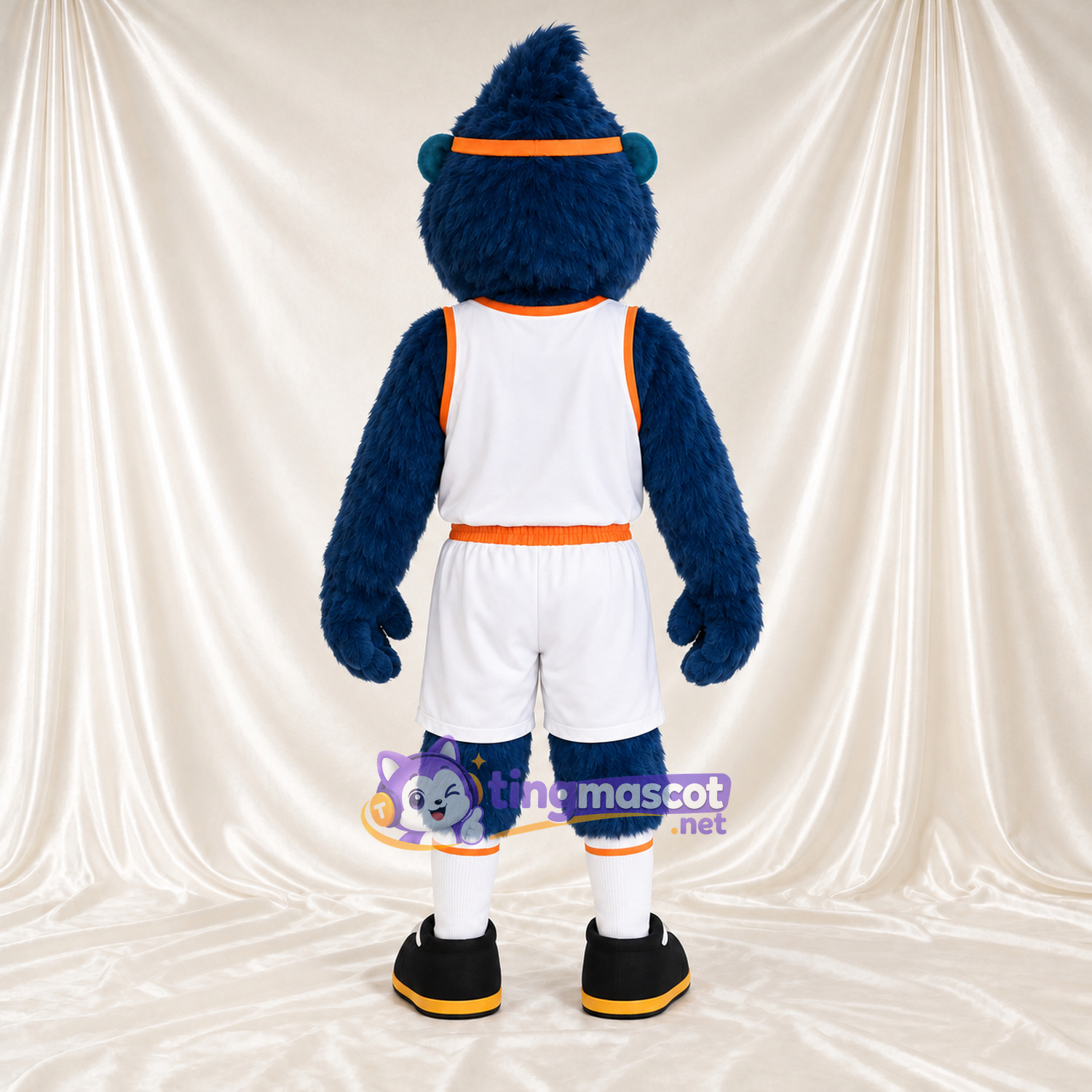 Costume de mascotte Gorille – bleu – Tenue de sport (blanc) Costume de mascotte Gorille – bleu – Tenue de sport (blanc)
