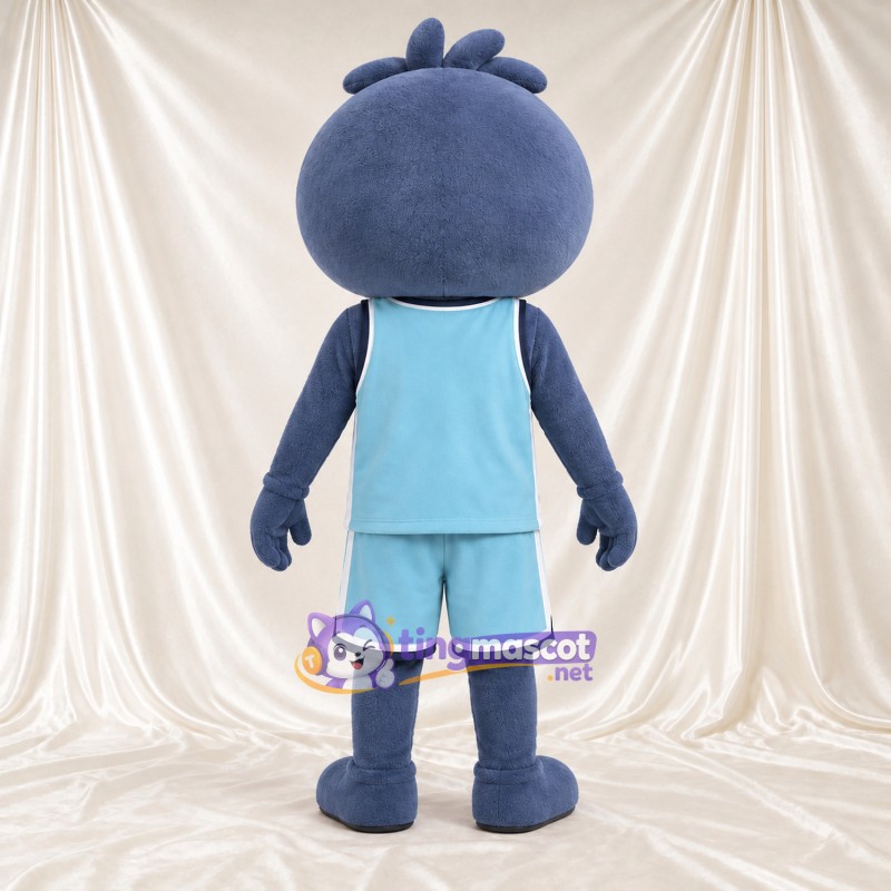 Maskottchenkostüm Beerenfigur – blau – Sporttrikot (hellblau) Maskottchenkostüm Beerenfigur – blau – Sporttrikot (hellblau)