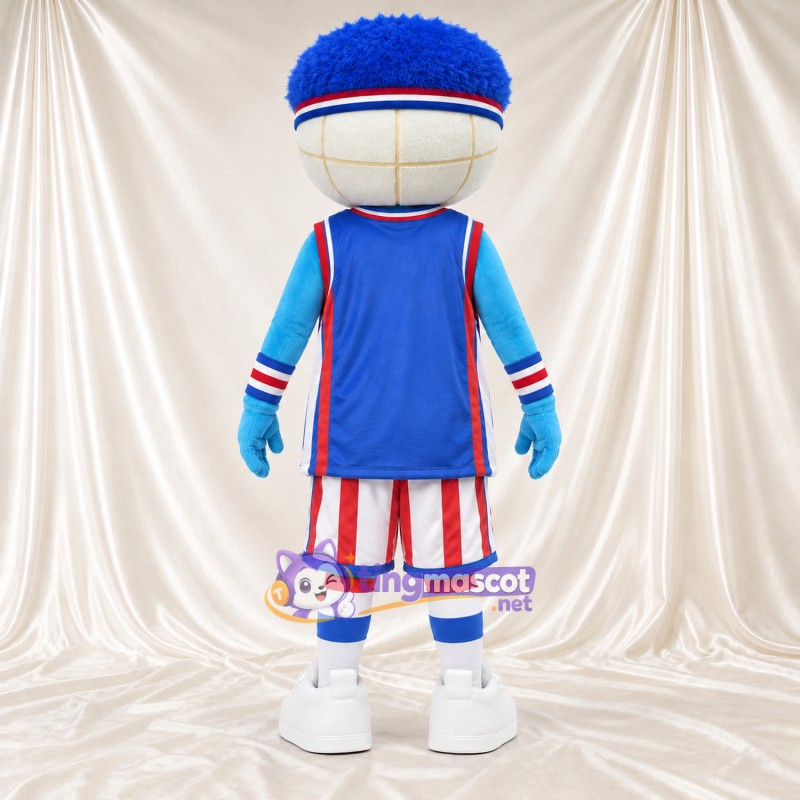Costume de mascotte Globie – blanc / bleu – Maillot (bleu); Short Costume de mascotte Globie – blanc / bleu – Maillot (bleu); Short