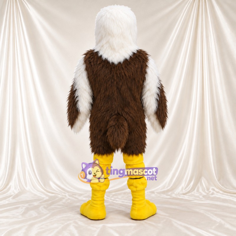 Costume de mascotte Aigle – marron – Tête (blanc); Bouts des ailes (blanc) Costume de mascotte Aigle – marron – Tête (blanc); Bouts des ailes (blanc)