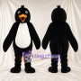 Black and White Penguin Mascot Costume - Black Feet and Head Tuft