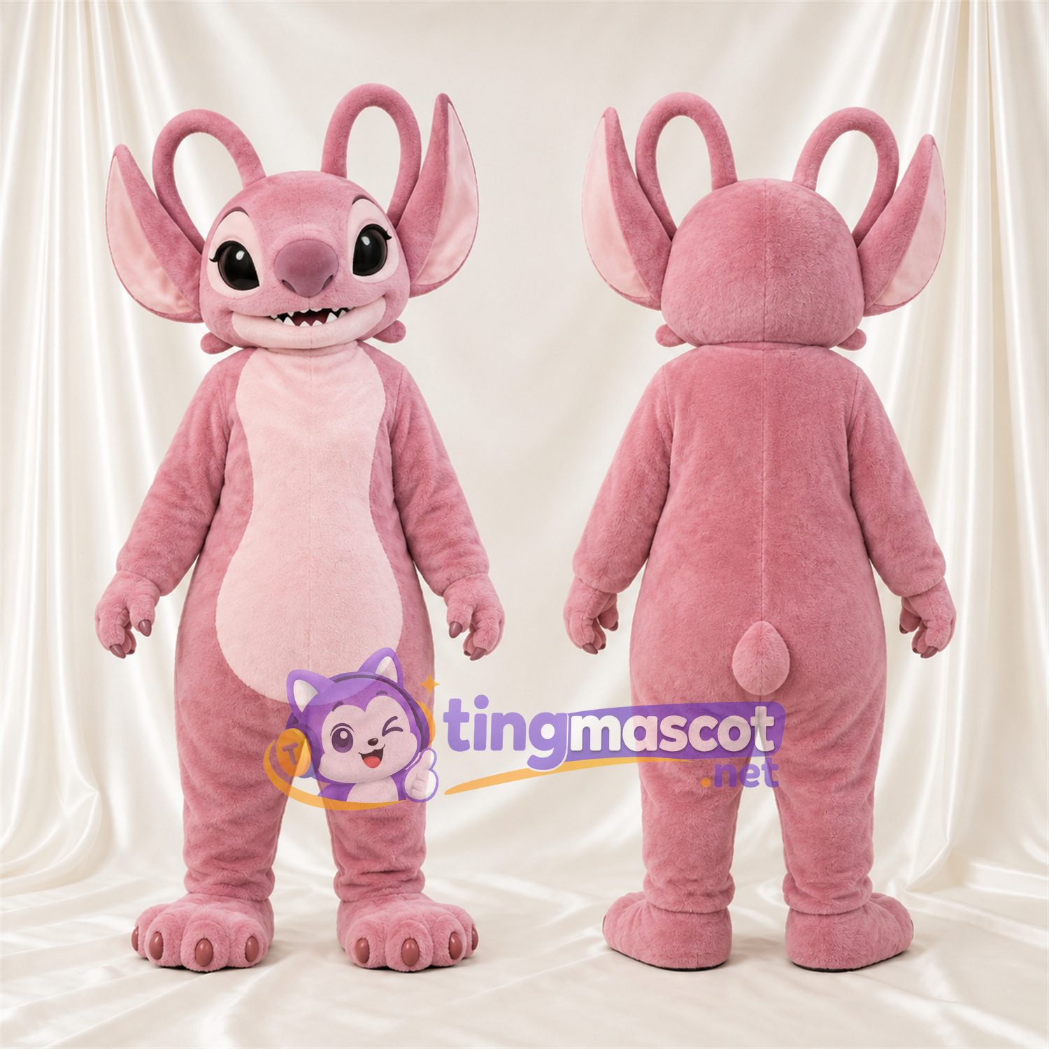Maskottchenkostüm Außerirdischer – rosa – Ohren Maskottchenkostüm Außerirdischer – rosa – Ohren