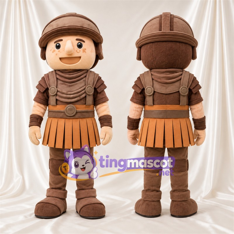 Maskottchenkostüm Römischer Soldat – braun – Rüstung (braun)